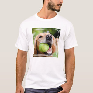 Camiseta Retriever De Ouro Com Bola De Tênis
