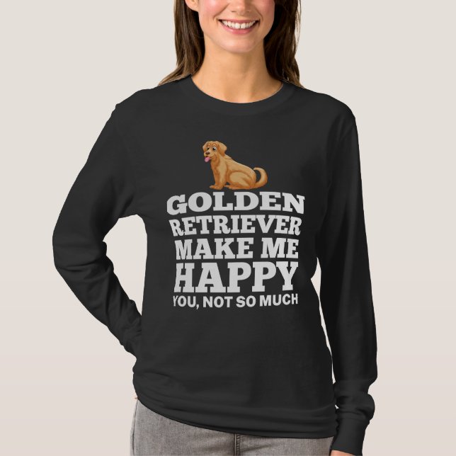 Camiseta Retriever De ouro Para Ideia De Ouro (Frente)