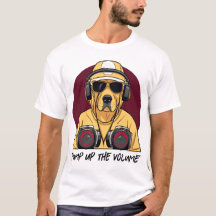 Retriever de ouro vestido como DJ