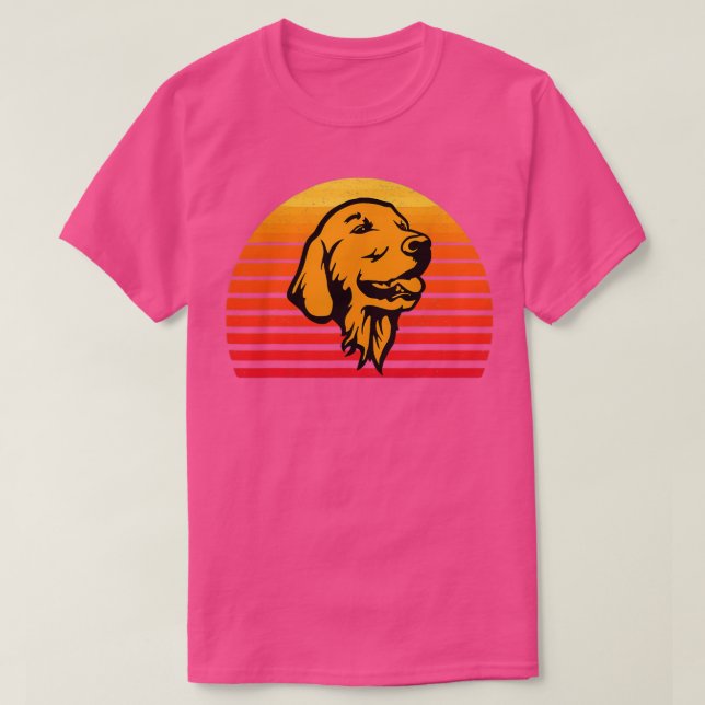 Camiseta Retriever de ouro Vintage1 (Frente do Design)