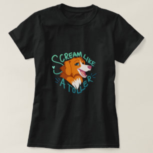 Camiseta Retriever de Toller Gritar Duck Toller Cachorro