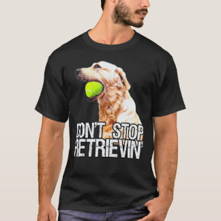 Camiseta Retriever Dourado Não Para de Recuperar Com Bola d