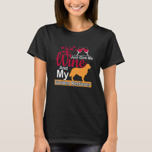 Camiseta Retriever Dourado Para Vinho