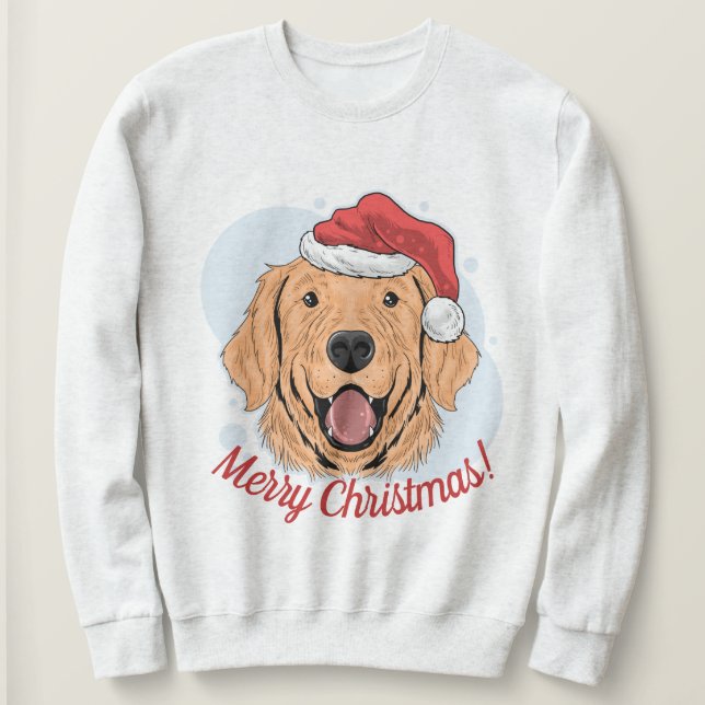 Camiseta Retriever Ouro de Natal (Frente do Design)