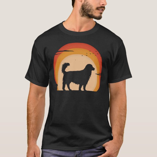 Camiseta Retriever Ouro Vintage Sunset (Frente)