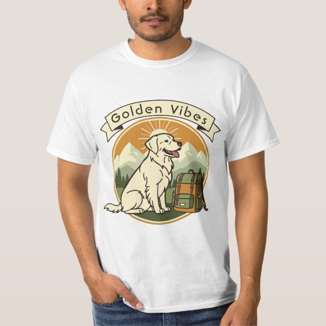 Camiseta Retriever Vibrações Douradas (Frente)