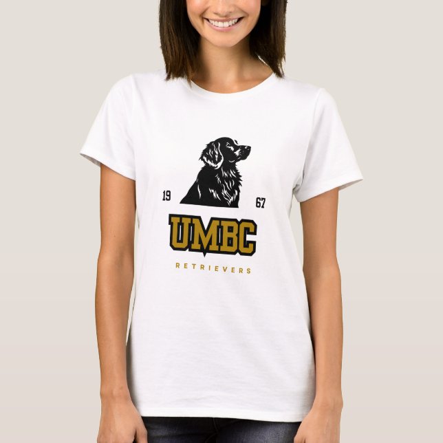Camiseta Retrievers da UMBC - Espírito de Baseball em Facul (Frente)