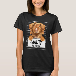 Camiseta Retrievers de Tolling de Pato Mugshot Cão Culpado