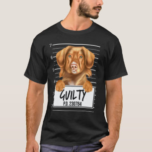 Camiseta Retrievers de Tolling de Pato Mugshot Cão Culpado