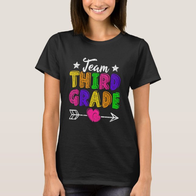 Camiseta Retrô 1º Dia da Equipe Escolar 3º ano (Frente)