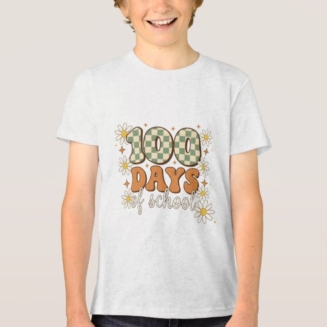 Camiseta Retro 100 Days of School (Frente)