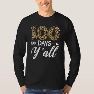 Camiseta Retro 100 Dias Y'all Professor ou Aluno 100º Dia 