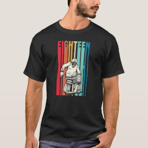 Camiseta Retro 18 Anos de Ice Hockey Goalie 18 Anos Anivers