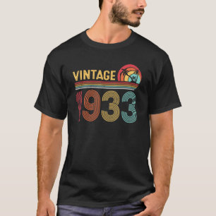 Camiseta Retro 1933 90 Birthday Vintage Men Women 90 Yea