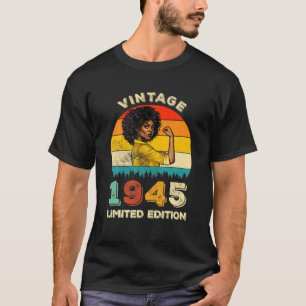 Camiseta Retro 1945 77º aniversário Forte Afro-Americano B