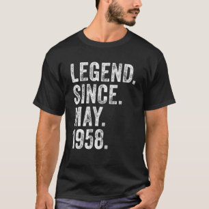 Camiseta Retro 1958 Aniversário Legenda De Nascer Desde 195