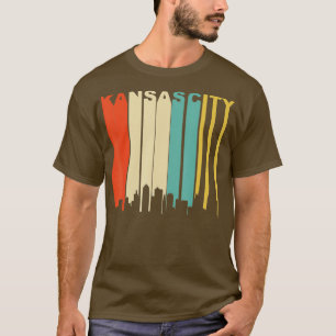 Camiseta Retro 1970s Kansas City Missouri Centro Skyline