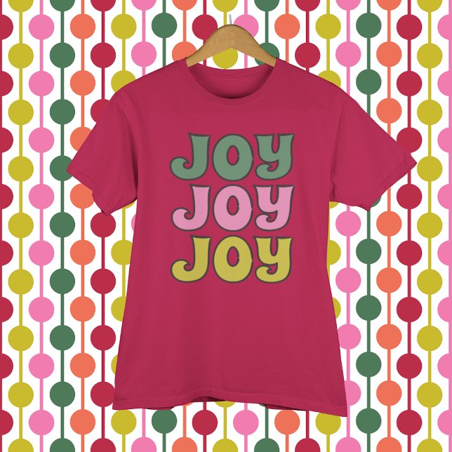 Camiseta Retro 1970s Lettering Joy Graphic (Criador carregado)
