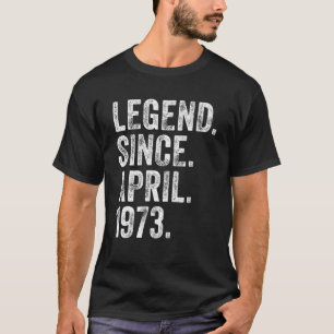 Camiseta Retro 1973 Aniversário da Legenda do Nascer desde