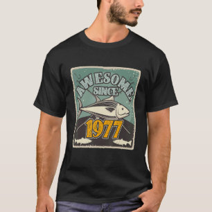 Camiseta Retro 1977, 45 anos, Pesca 45.o aniversário Vin