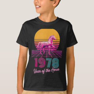 Camiseta Retro 1978 Ano Do Cavalo Zodíaco Cavaleiro Fortuna