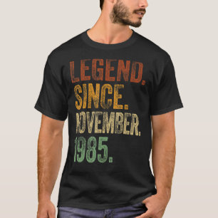 Camiseta Retro 1985 Aniversário Legenda De Nascer De Novemb