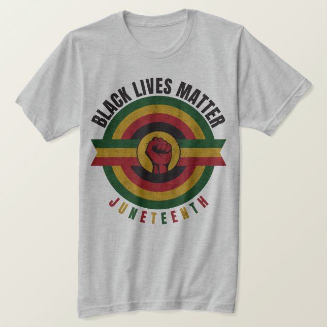 Camiseta Retro 19 Black Lives Matéria (Frente do Design)