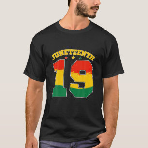 Camiseta Retro 19 de junho negro africano de liberdade amer