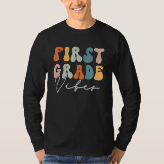 Camiseta Retro 1st Grade Vibes Back To School Teacher Stude