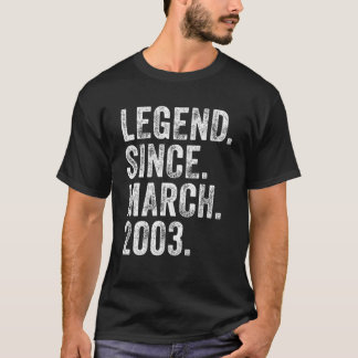 Camiseta Retro 2003 Aniversário da Legenda do Nascer desde