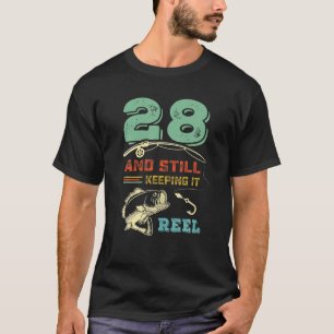 Camiseta Retro 28º Aniversário A Pescar 28 Pescadores B