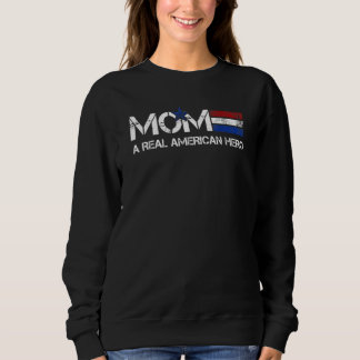 Camiseta Retro 4 De Julho Mãe Um Real Herói Americano Usa F