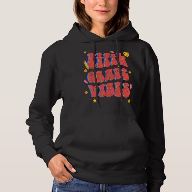 Camiseta Retro 5º Grau Vibes De Volta À 5 da Escola Grau T (Frente)