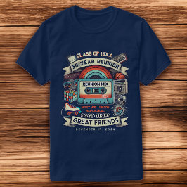 Camiseta Retro 50 Anos de Classe de Vintagem de Reunião de