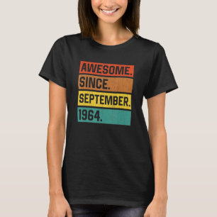 Camiseta Retro 58 Anos 58º Bday Incrível Desde setembro
