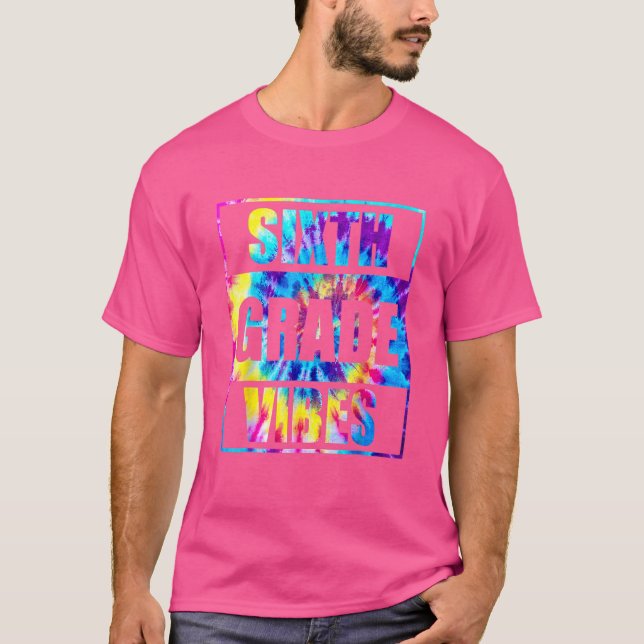 Camiseta Retro 6 Grau Vibes Primeiro Dia Professores Filhos (Frente)
