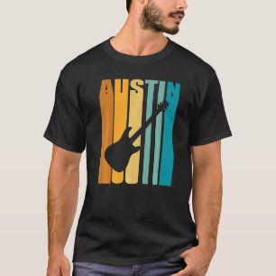Camiseta Retro 70s Austin TShirt Vintage Music Guitar Texas