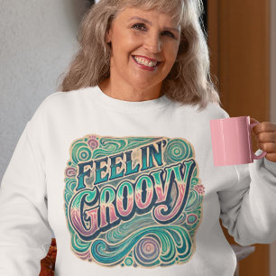 Camiseta Retro 70s em Groovy Psicedélico