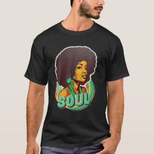 Camiseta Retro 70s Funk Afro Soul Vintage style T Shirt