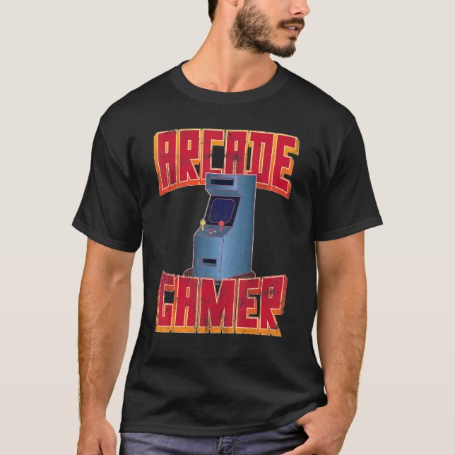 Camiseta Retro 80s Arcade Gamer Classic 8 Bit Video Games (Frente)