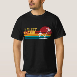 Camiseta Retro 80s Caçador do Pôr do Sol Palmeiras Tropicai