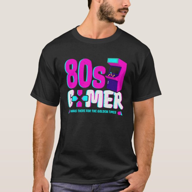 Camiseta Retro 80s Gamer Arcade OG Gamer Nostalgia Antiga G (Frente)