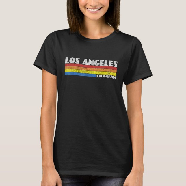 Camiseta Retro 80s Los Angeles California CA Souvenir (Frente)