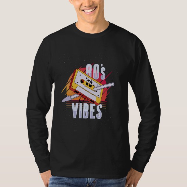 Camiseta Retro 80s Music Design u2013 for True Nostalgia Fa (Frente)