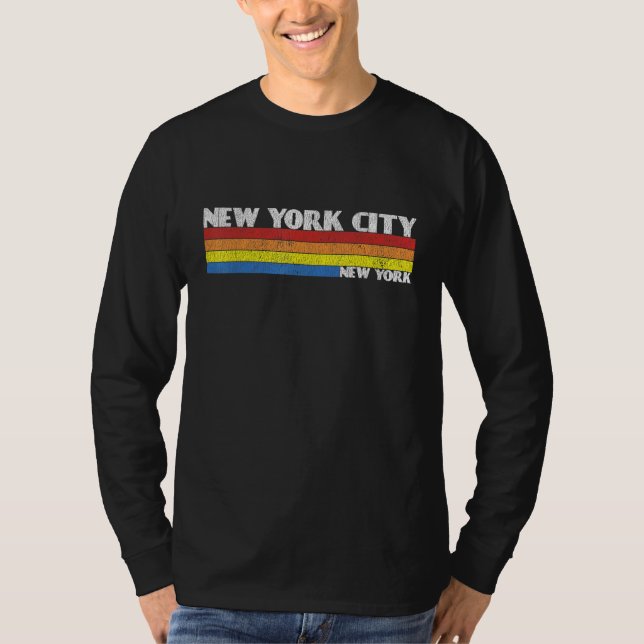 Camiseta Retro 80s New York City NY Souvenir (Frente)