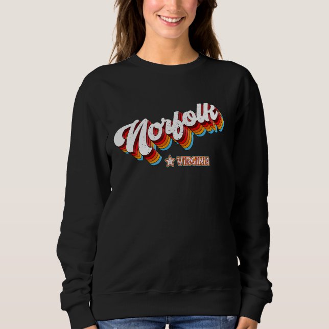 Camiseta Retro 80s Norfolk Virginia Va (Frente)