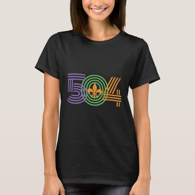 Camiseta Retro 80's Nova Orleans 504 Carnaval 2025  (Frente)