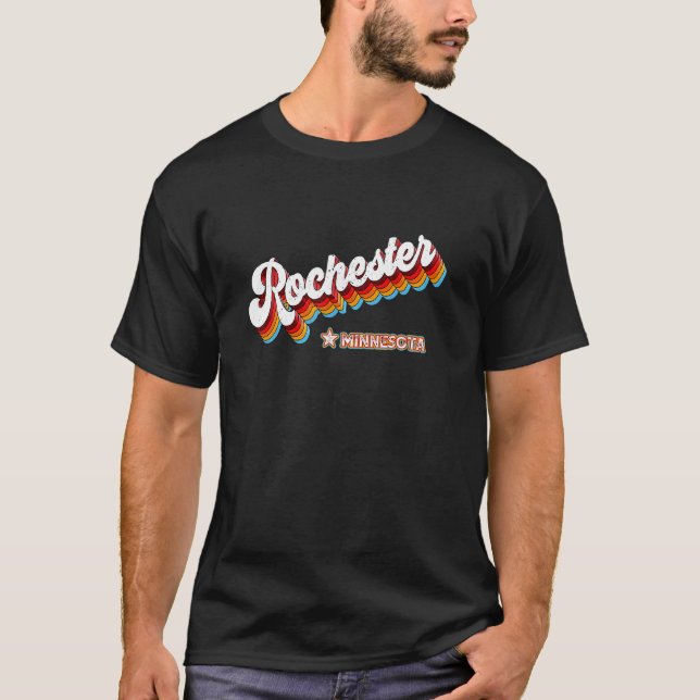 Camiseta Retro 80s Rochester Minnesota Mn (Frente)