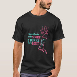 Camiseta Retro 80s Style Basketball Dunk Illustration
