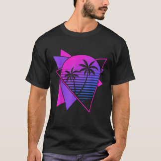 Camiseta Retro 80s Vaporwave Aestético Palm Trees 90s Art V